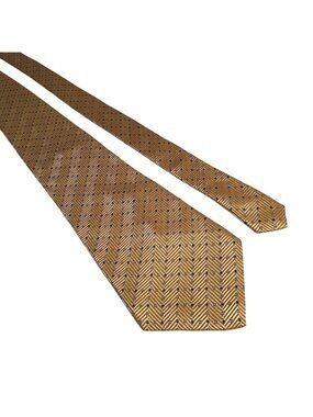 Joseph Feiss International Mens Gold Jacquard Tie Navy Dot Silk Formal Wear Gift